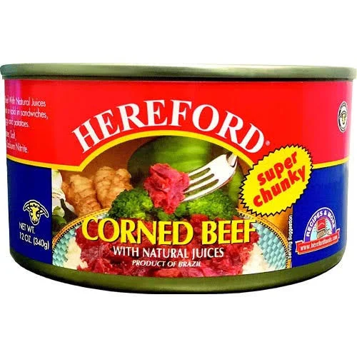 Hereford Super Chunky Corned Beef, 12 oz